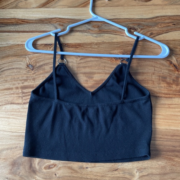 Black Ribbed Women's Top - Picture 2 of 2